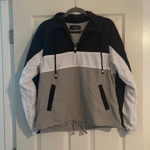 Black, White & Gray Windbreaker
